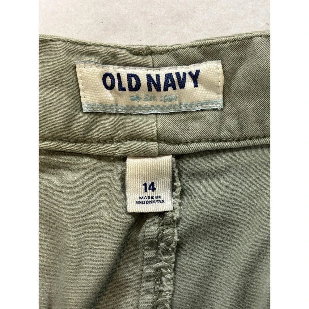 Old Navy Girls 14 Light Green Y2K Utility Mini Skirt Grunge Urban Streetwear‎